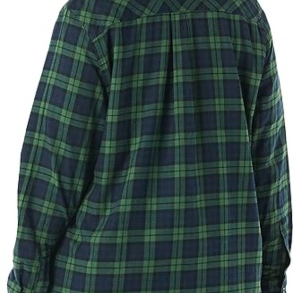 Women's Classic-Fit Long-Sleeve Lightweight Plaid Flannel Shirt‎ - Picture 3 of 6